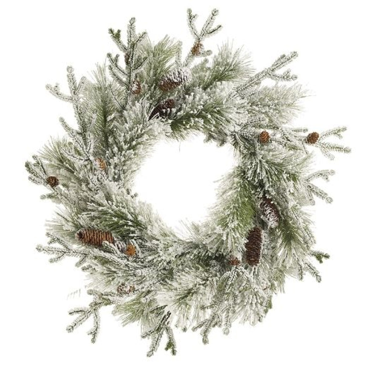 Christmas Wreath: Snowy Cone Extra Karge - Green - Heaven Sends