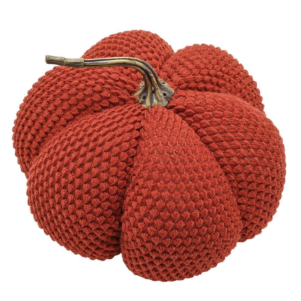 Doorstop: Fabric Pumpkin - Orange Rust - Country Living