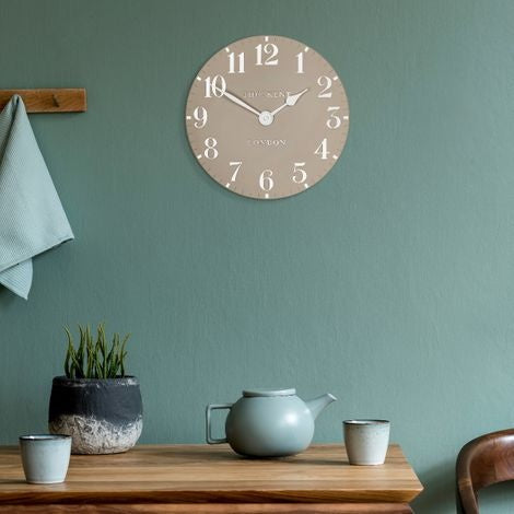 Clock: Wall Resin Arabic 12inch - Sand Beige - Thomas Kent