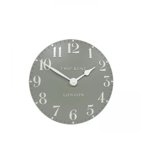 Clock: Wall Resin Arabic 12inch - Seagrass Green - Thomas Kent