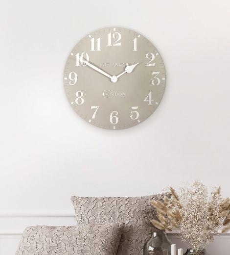Clock: Wall Resin Arabic 20inch - Sand - Thomas Kent