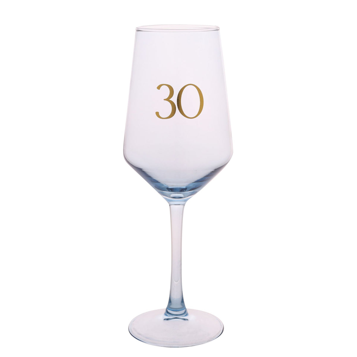 Wine Glass: Age 30th Birthday Confetti - Rose Gold - Widdops