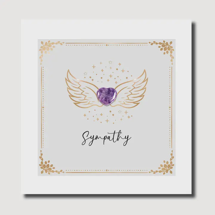 Sympathy Card: Real Gemstone Keepsake - Marina B
