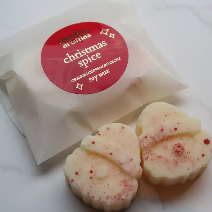 Wax Melts: Pack 2 Scented  Santa Christmas Spice - Soy Wax - Timeless Aromas
