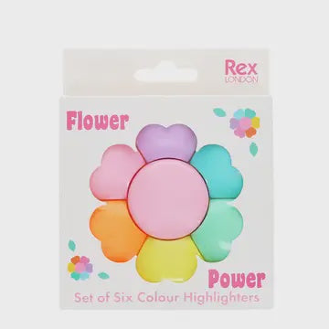 Highlighter Pens: Flower Shape 6 pack - Rex London