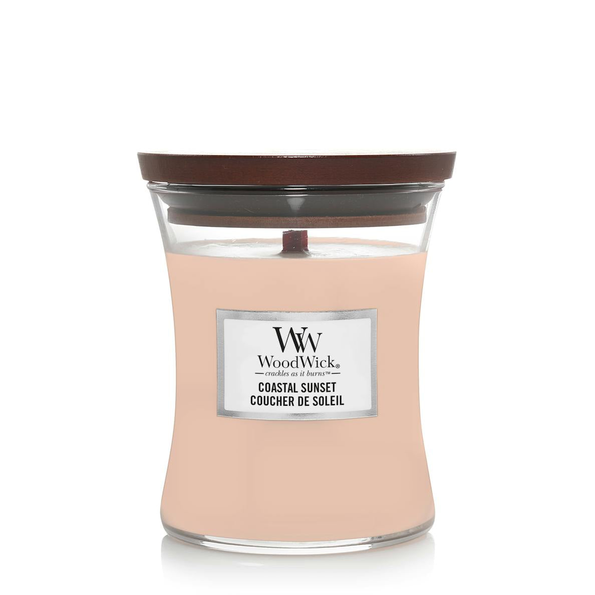 Candle: Scented Woodwick Glass Medium Jar 10oz - Coastal Sunset