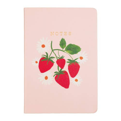 Journal: Lined Notes Strawberry Fields - Soft Pink - 6x8" - Oli Olsen
