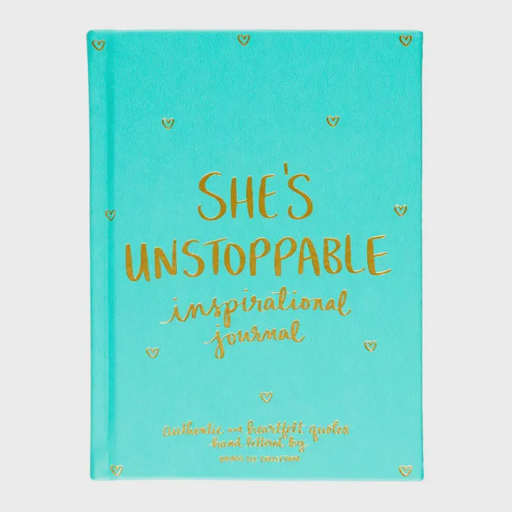 Journal: Guided Hardcover Journal - She's Unstoppable - Teal - Éccolo