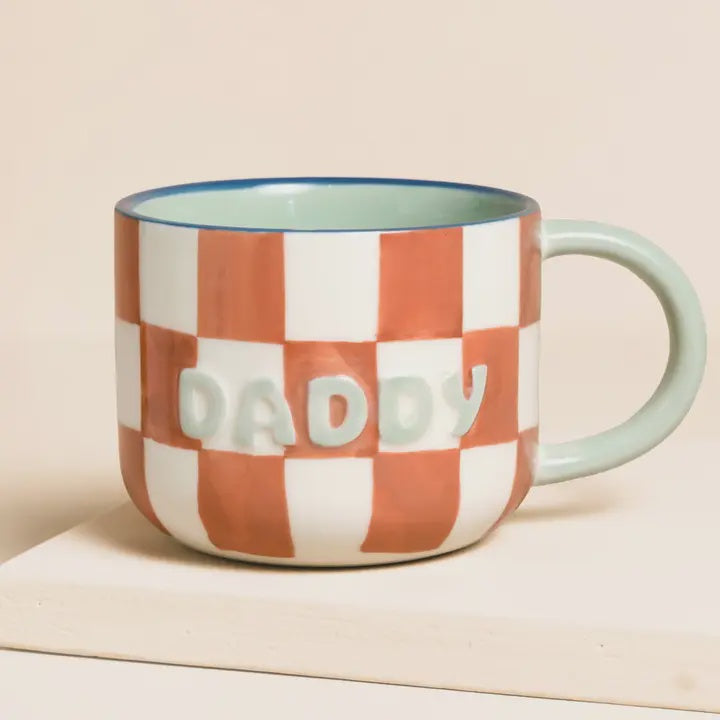 Mug: Ceramic Checkerboard Daddy - Multi - Lisa Angel