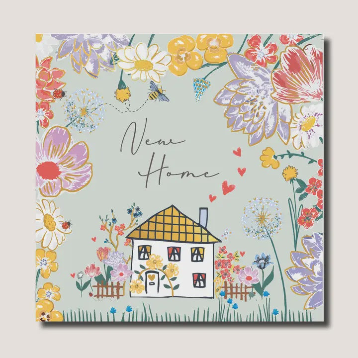 New Home Card: Floral House- Marina B