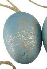 Easter Hanging Dec: Acrylic  Egg Individual - Blue - Gisela Graham