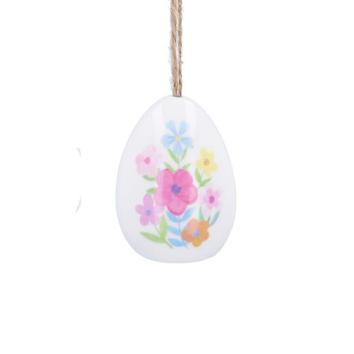 Easter Hanging Dec: Ceramic  Egg Flowers - Pastel - Gisela Graham