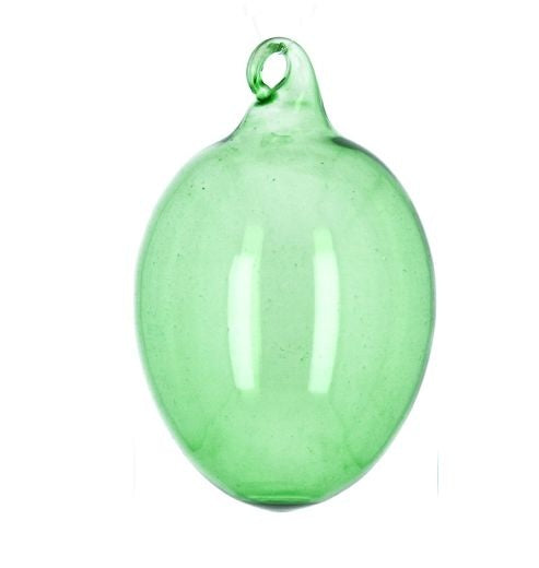 Easter Hanging Dec: Glass Egg Pastel - Green - Gisela Graham