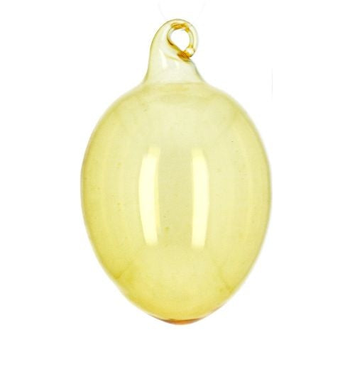 Easter Hanging Dec: Glass Egg Pastel - Yellow - Gisela Graham