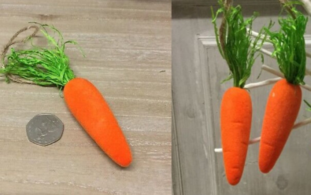 Easter Hanging Dec: Paper Carrot - Orange - Gisela Graham