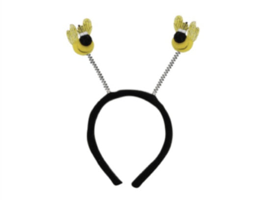 Easter Headband: Fabric Spring Chenille Bee - Black & Yellow - Gisela Graham
