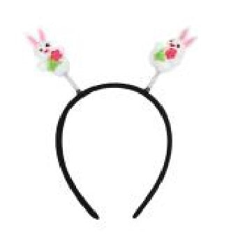 Easter Headband: with Plush Bunnies - White - Gisela Graham