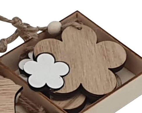 Easter Tree Decoration: Wood Flower in Flower NATURAL WORLD - Natural
