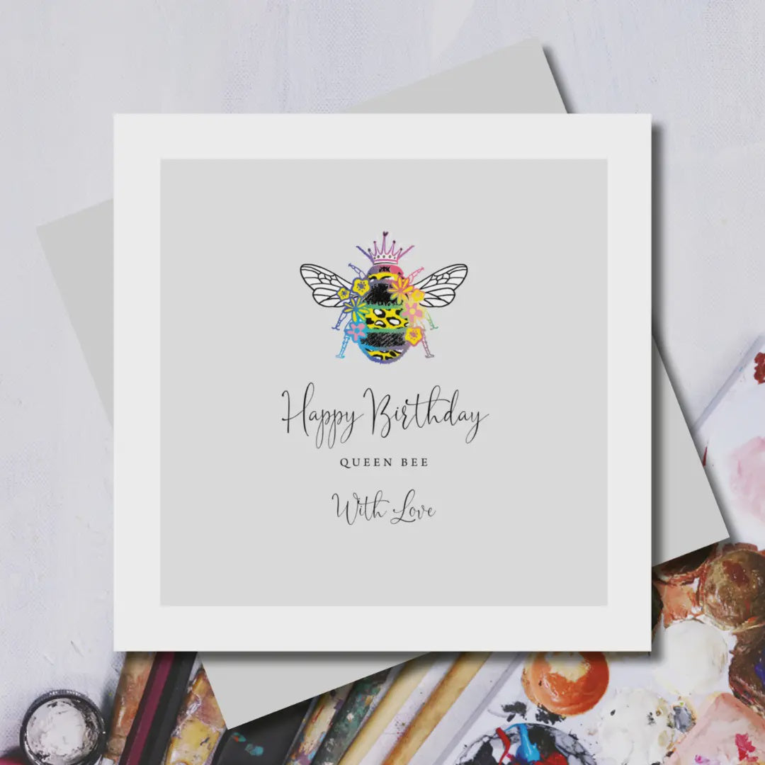 Birthday Card: Queen Bee With Love - Marina B