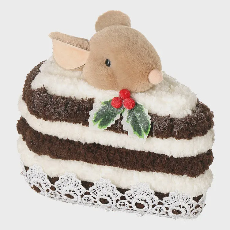 Christmas Character: Fabric Mouse In A Slice Of Cake - Heaven Sends