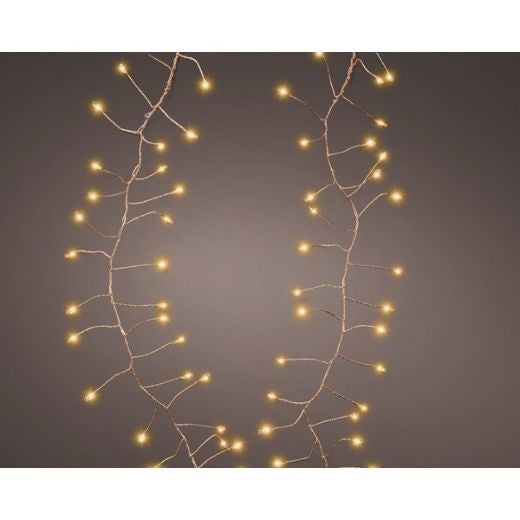 Fairy Lights: Battery Operated Twisted String 100 LED Micro Lights - Copper