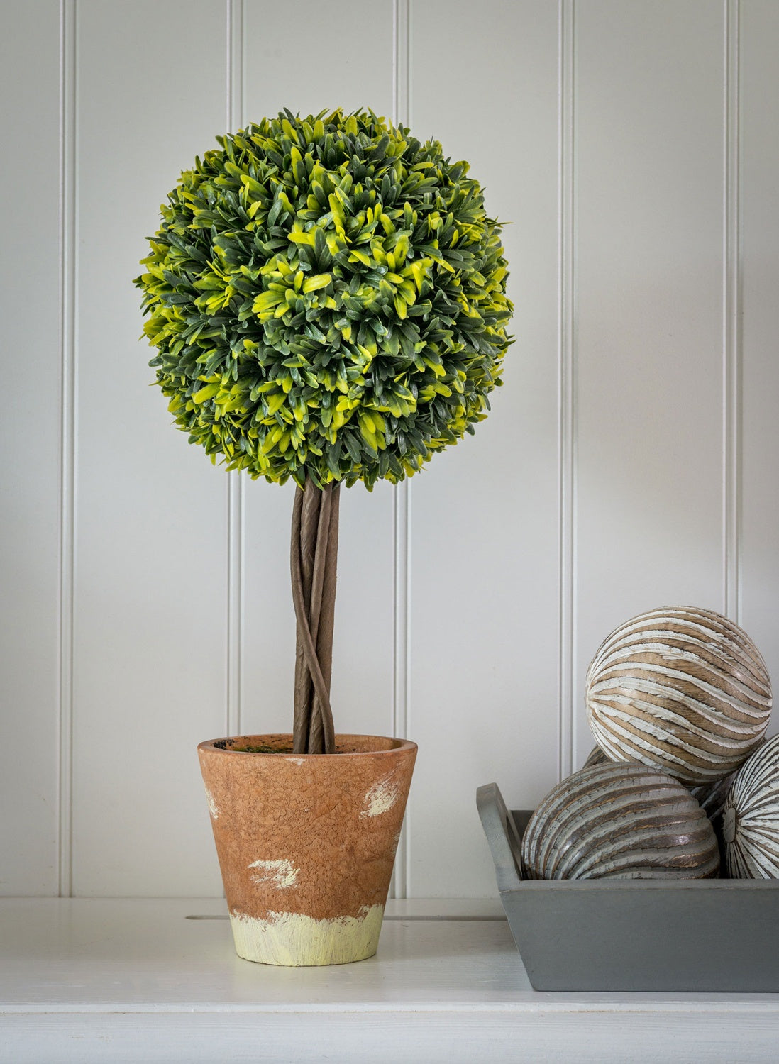 Faux Plant: Topiary Ball w Pot - Green  - Retreat Home & Gift
