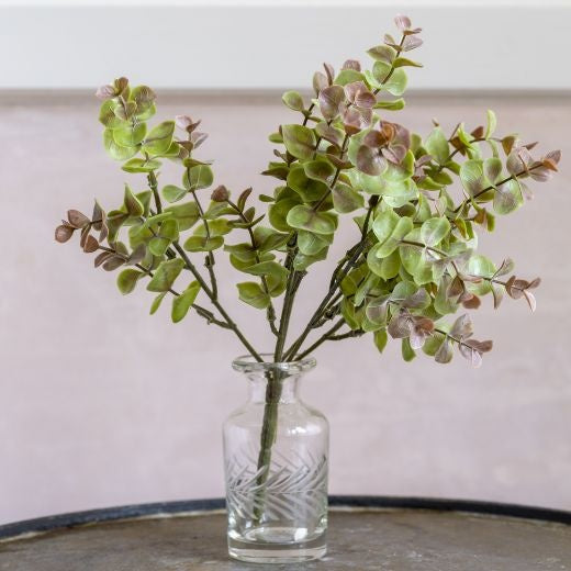 Faux Stem: Eucalyptus Short Bunch - Blush Green