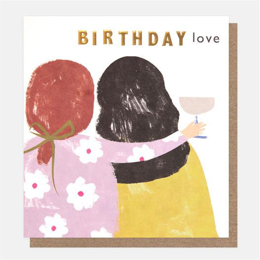 Friend Card: Hugging  Pastels - Caroline Gardener