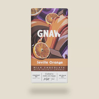 Chocolate Bar: Seville Orange Milk Chocolate Bar - GNAW