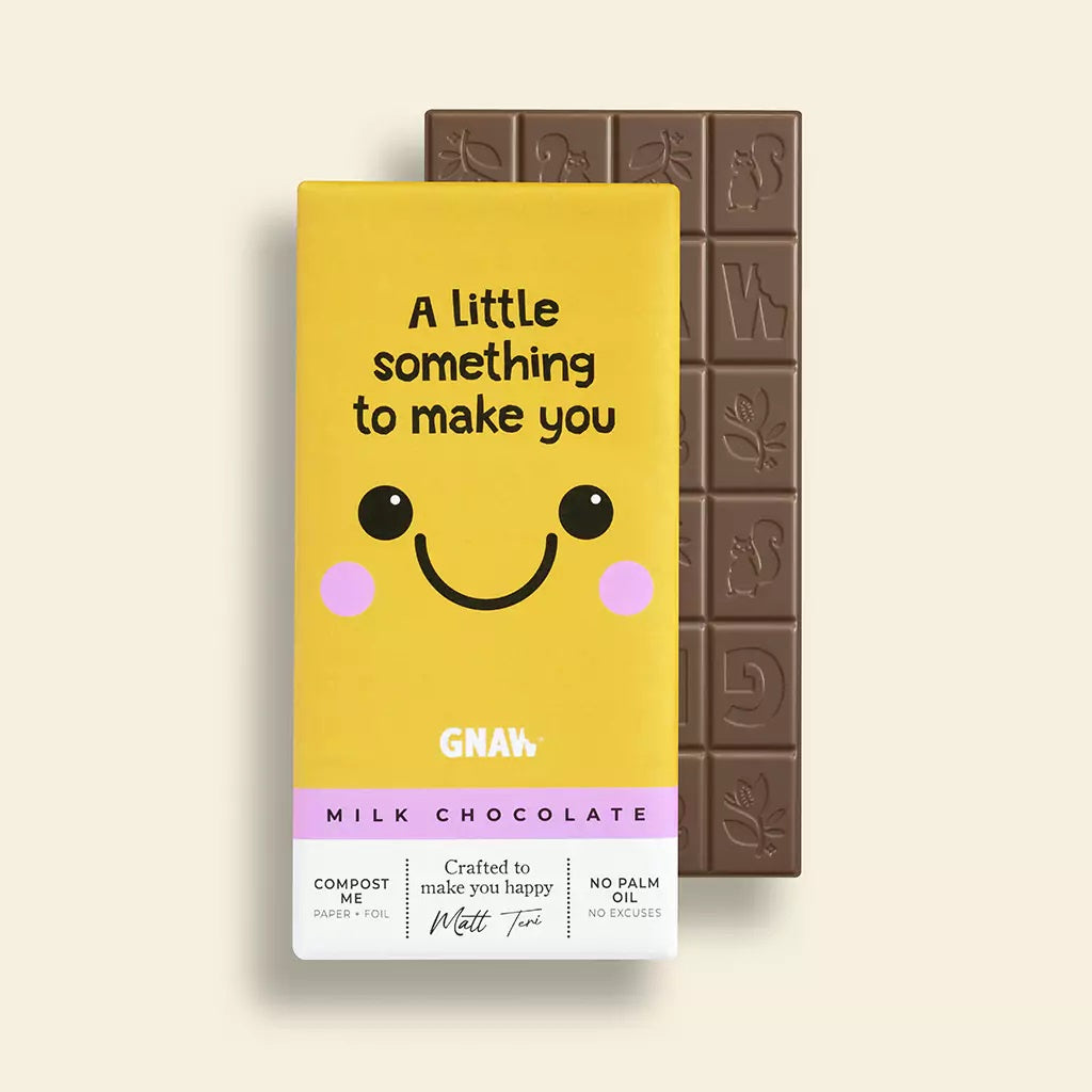 Chocolate Bar: Milk Chocolate Smile Face - GNAW