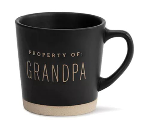 Mug: Ceramic Property Of GRANDPA - Black - Demdaco