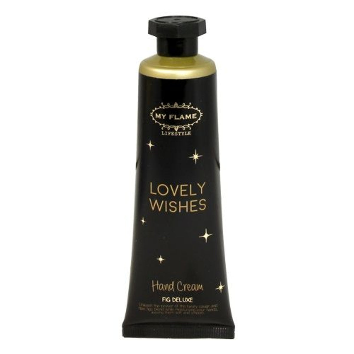 Hand Cream: Tube Lovely wishes Fig Deluxe - Black & Gold - My Flame