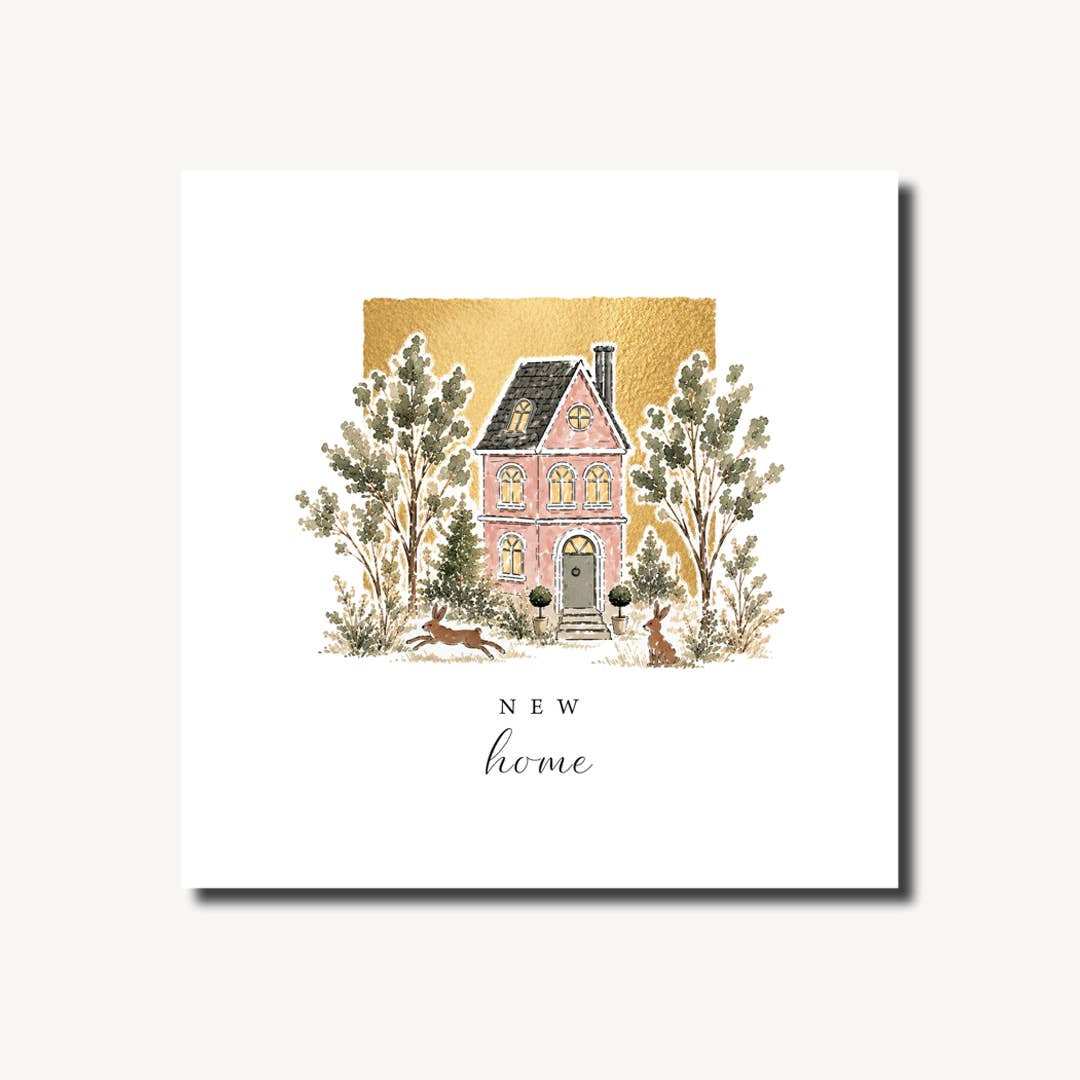 New Home Card: Reflections House & Trees - Marina B