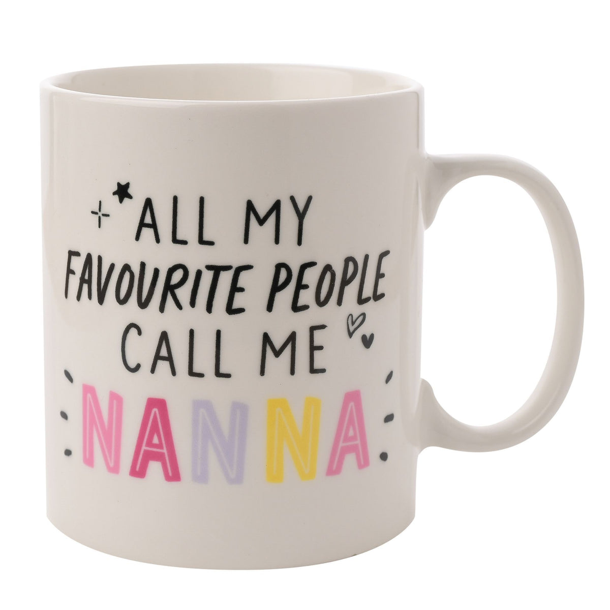 Mug: Bone China Favourite People Nanna - Multi Colour - Hullabaloo