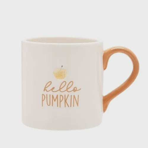 Mug: Ceramic Hello Pumpkin - Orange - Country Living
