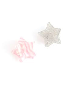 Hair Clips: Mini Stars Twin Pack - Pink