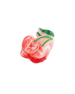 Hair Claw: Small Cherries Side Shaped  - Red Pink - Red Cuckoo