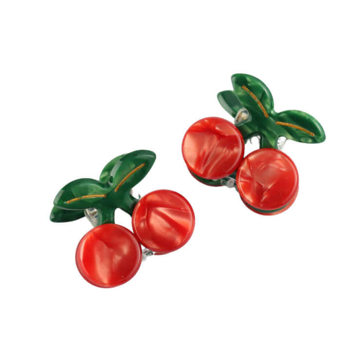 Hair Clips: Cherries Twin Pack