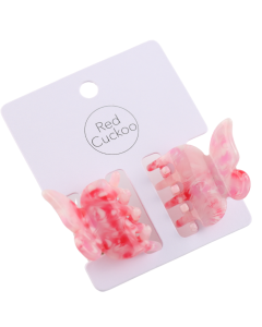 Hair Clips: Butterfly Twin Pack - Pink