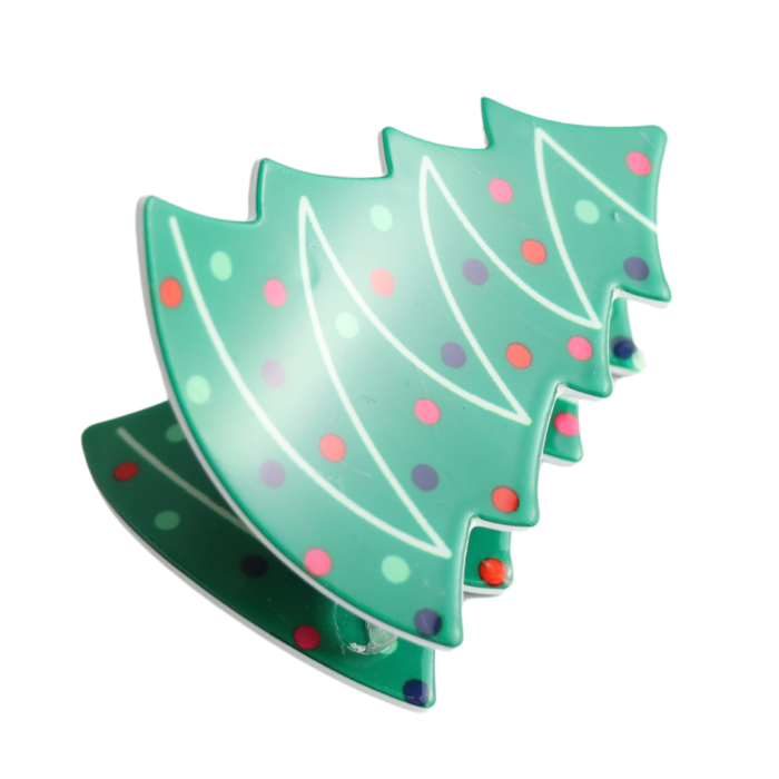 Christmas Hair Clip: Christmas Tree  Claw Design