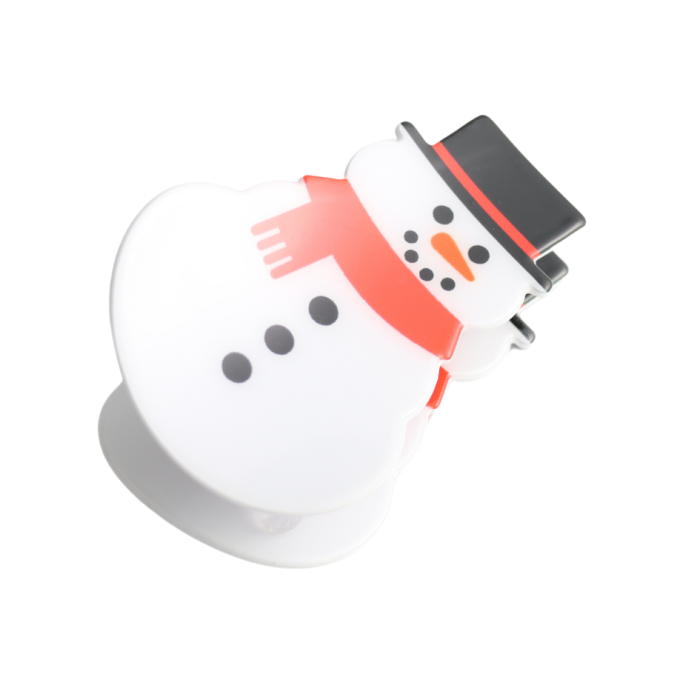 Christmas Hair Clip: Snowman Claw Design