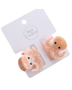 Hair Clips: Octopus Twin Pack - Pink