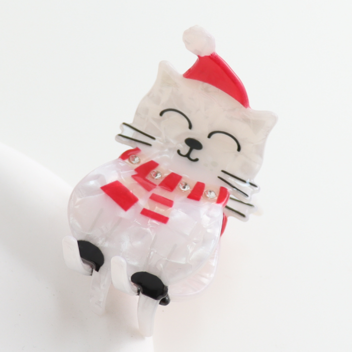 Christmas Hair Clip: Christmas Cat Claw Design - Pure Fashions