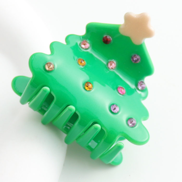 Christmas Hair Clip: Xmas Tree Claw Design - Pure Fashions