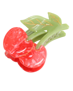 Hair Clip: Cherries Claw Design - Red