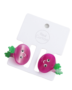 Hair Claw: Pack 2 Red Onion Faces Shaped  - Purple - Red Cuckoo