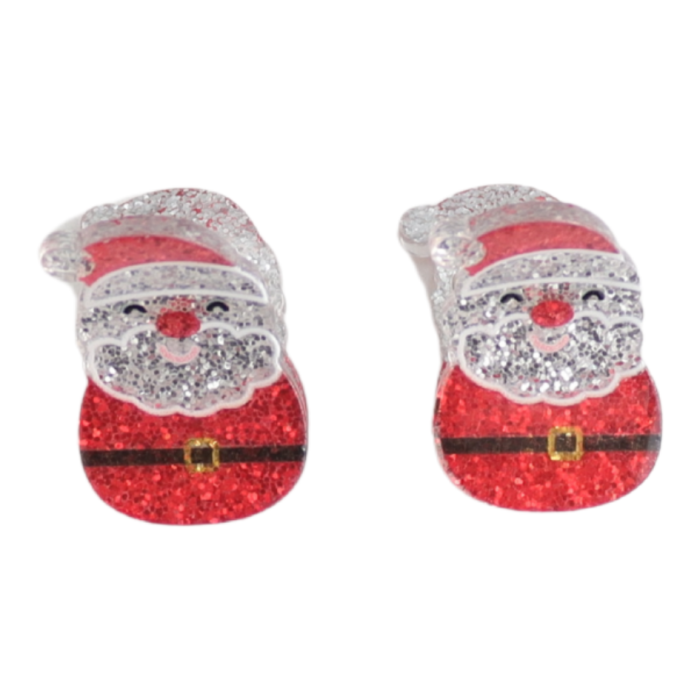 Christmas Hair Clip: Santa 2 Pair Claw Design - Pure Fashions