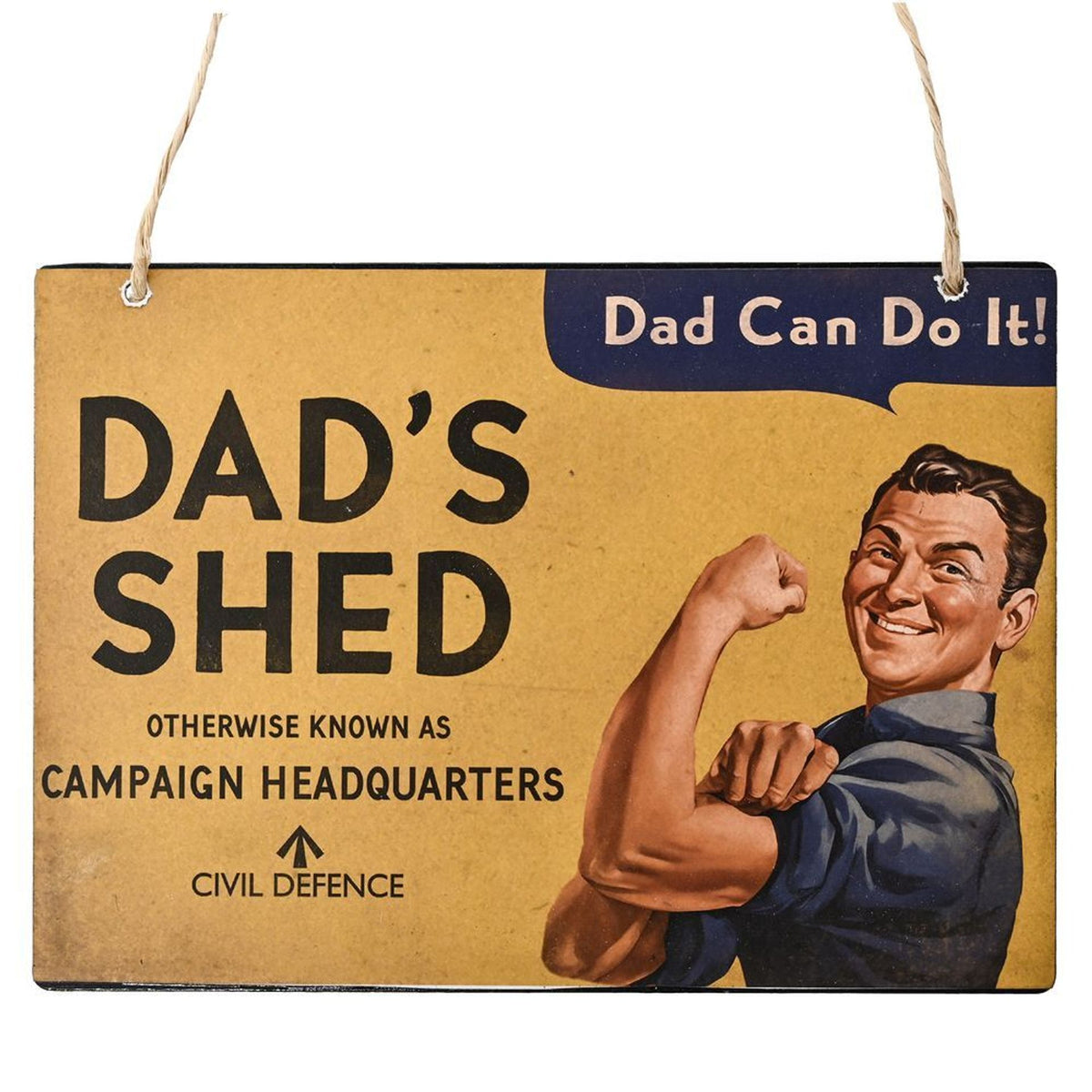 Plaque: Metal Dad's Shed - Harvey Makin