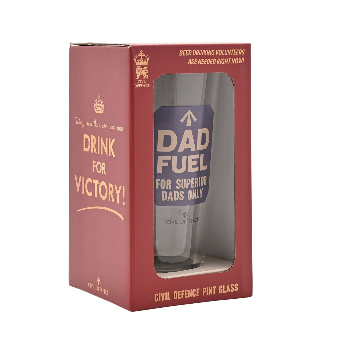 Beer Glass: Boxed Dad Fuel - Harvey Makin