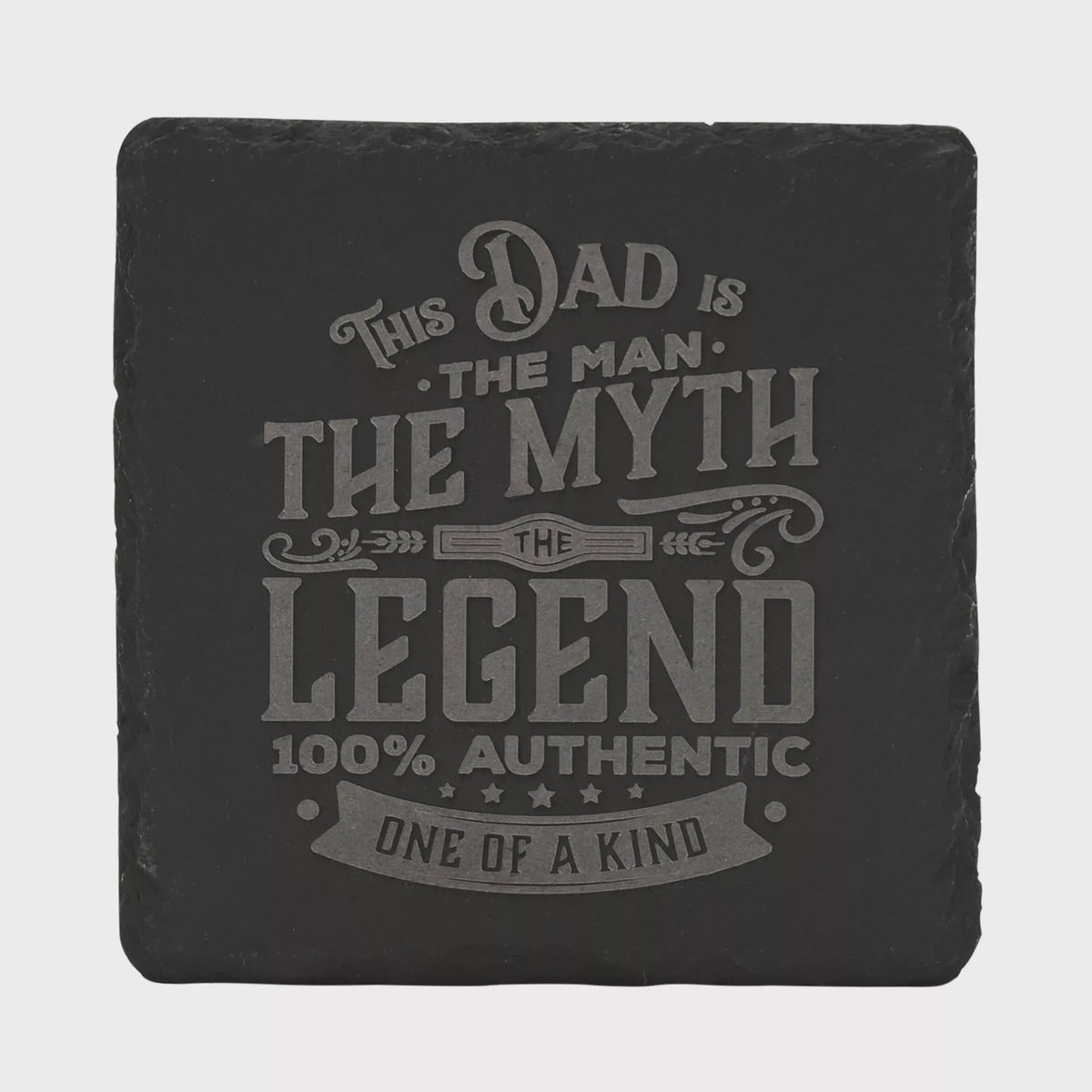 Coaster: Slate Dad Legend - Grey - Harvey Makin